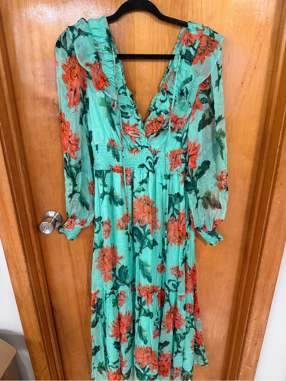 Anthropologie The Odetta Ruffled V-Neck Dress - Picture 5 of 7